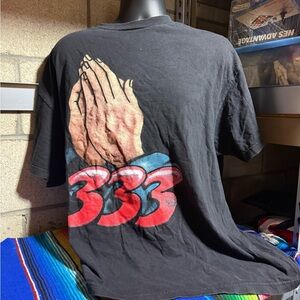 Black and Red Short Sleeve Graphic Tee